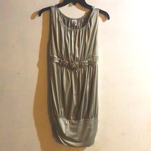 Midi dress with rhinestone accent